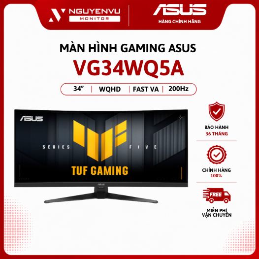 Màn Hình Cong Asus TUF Gaming VG34WQ5A 34 inch (WQHD/Fast VA/200Hz/0.5ms) - Bảo Hành 3 Năm
