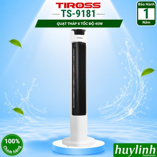 Quạt tháp tiross ts9181 - 6 tốc độ gió - 45w - có remote