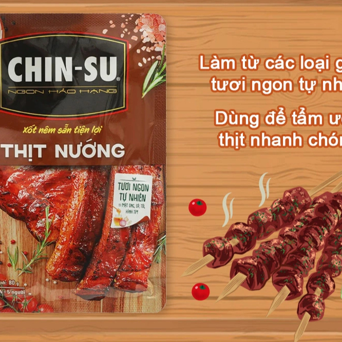 Xốt Ướp Thịt Nướng Chinsu 80g – Gia Vị Ướp Nướng Đậm Đà, Dễ Dùng
