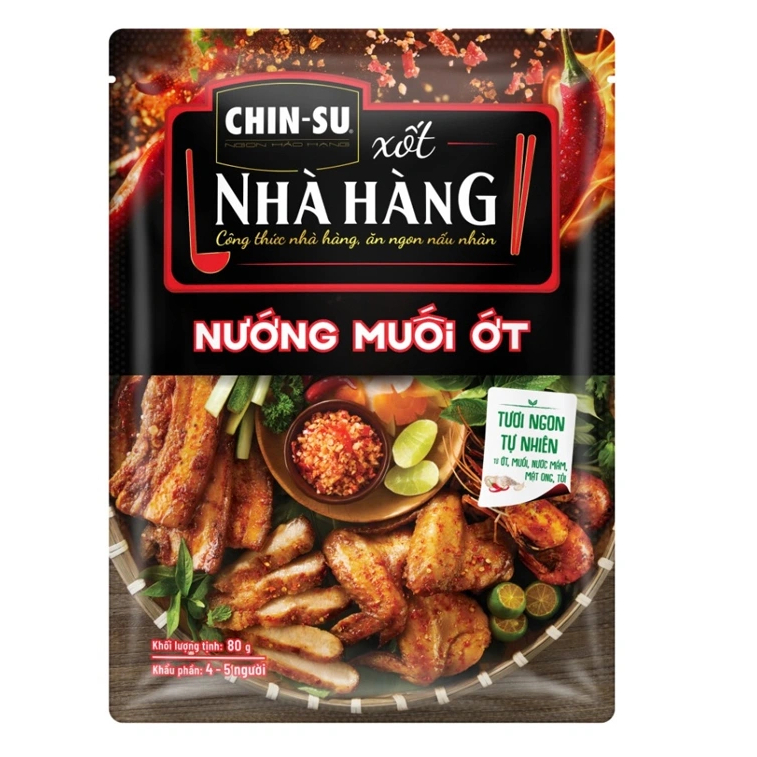 Xốt Ướp Thịt Nướng Muối Ớt Chinsu 80g – Vị Muối Ớt Thơm Cay Cho Món Nướng