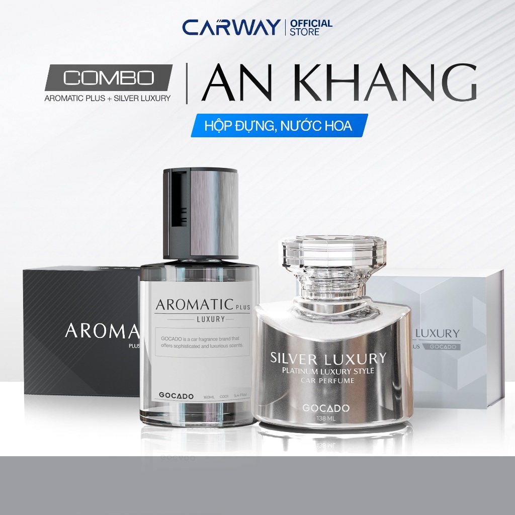 Bộ Quà Tặng "An Khang" Nước Hoa Ô Tô Aromatic+Silver Luxury CARWAY