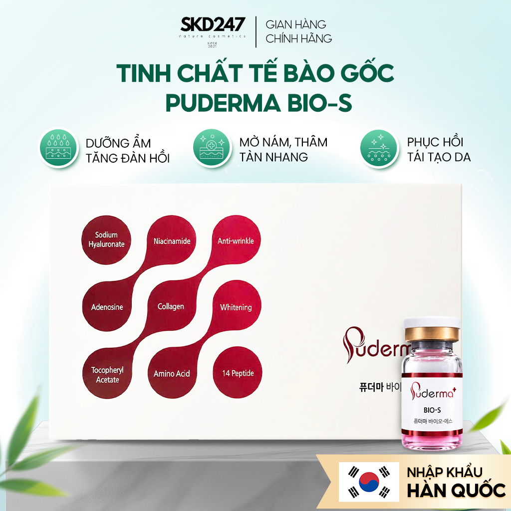 [Lọ Lẻ] Tế Bào Gốc Đỏ Puderma BIO-S Hàn Quốc Tinh Chất Dưỡng Da Hỗ Trợ Phục Hồi, Cấp Ẩm & Cải Thiện 