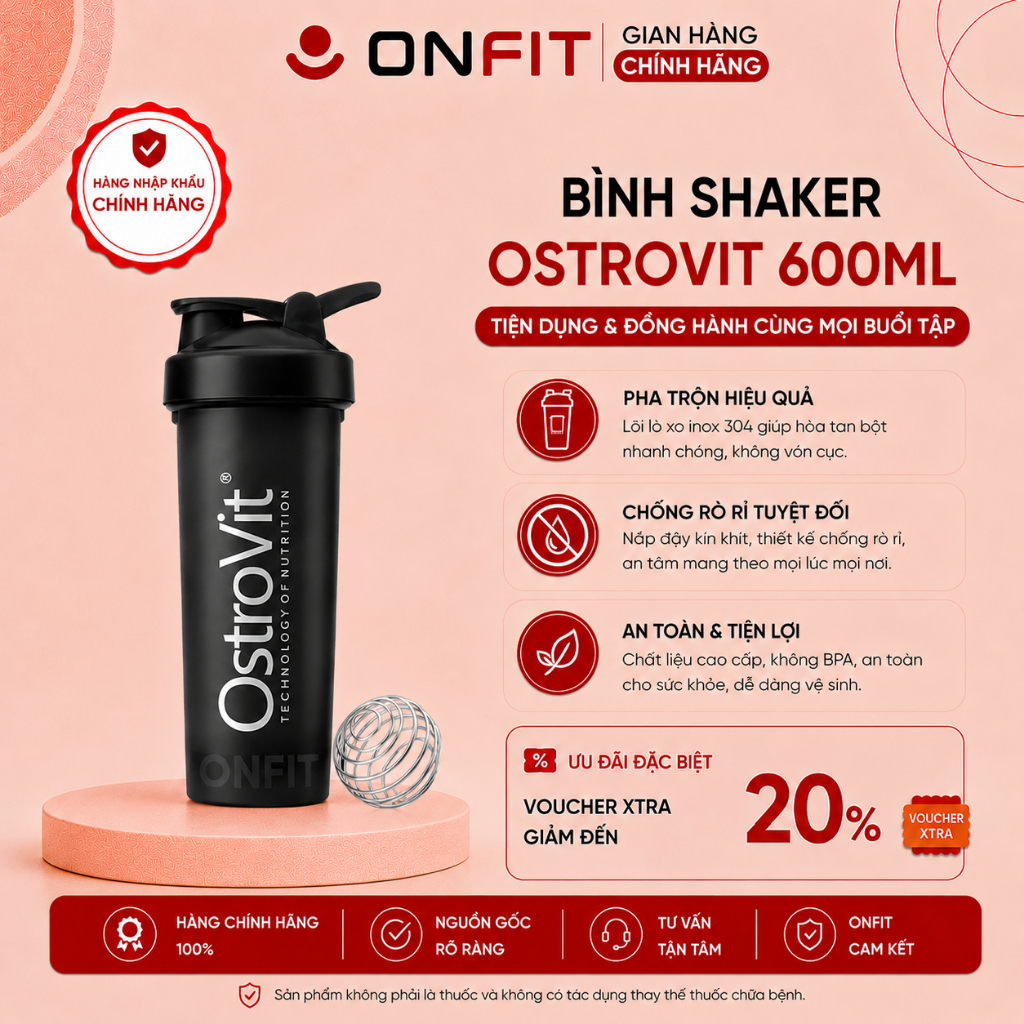 Bình Shaker Ostrovit 600ml - ONFIT