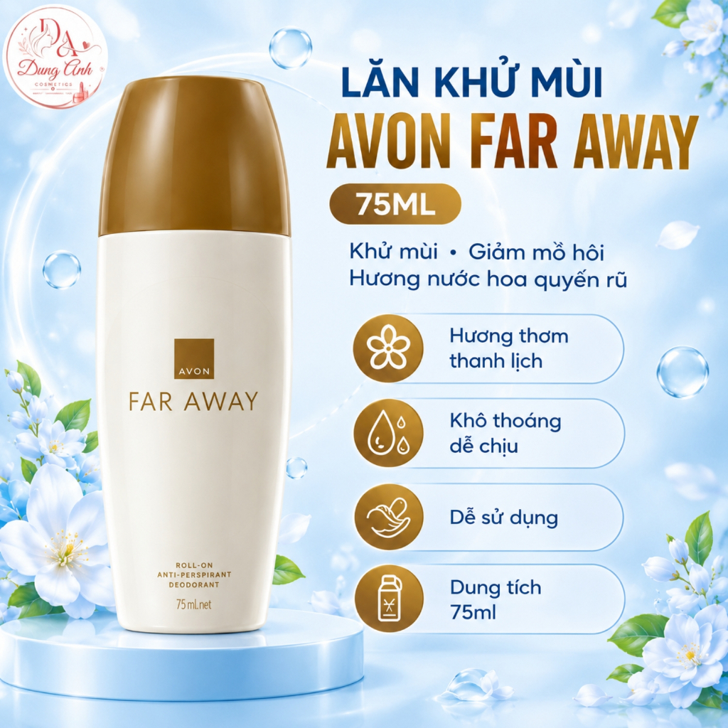 Avon Far Away Roll On 75ml Lăn Khử Mùi Nữ Hương Nước Hoa Far Away Lưu Hương Dài Lâu