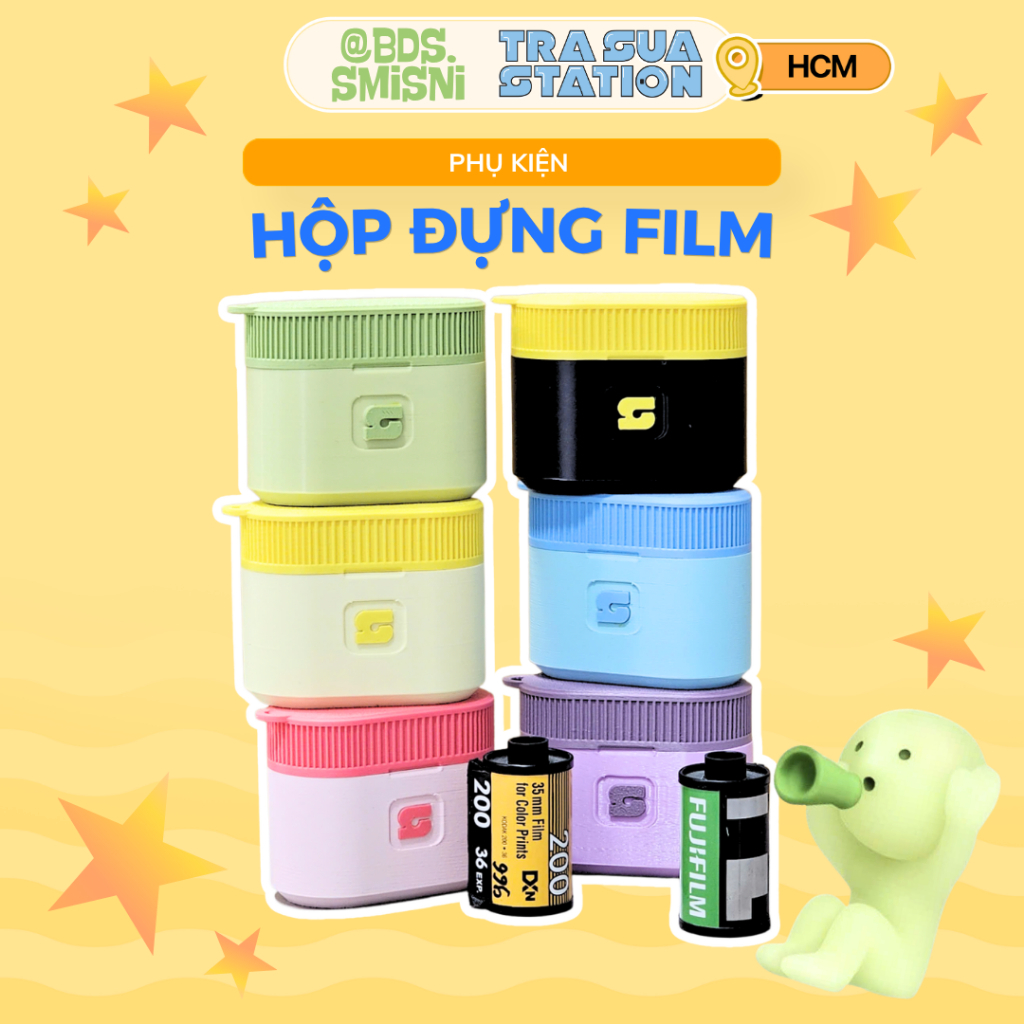 Hộp đựng film cuộn 35mm đựng các film cuộn Kodak - Fuji - Cine in nhựa 3D