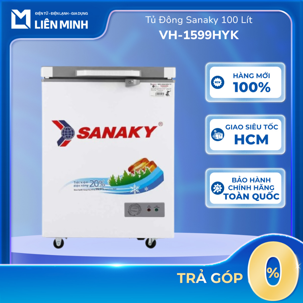 Tủ Đông Sanaky 100 Lít VH-1599HYK [Giao Toàn Quốc]