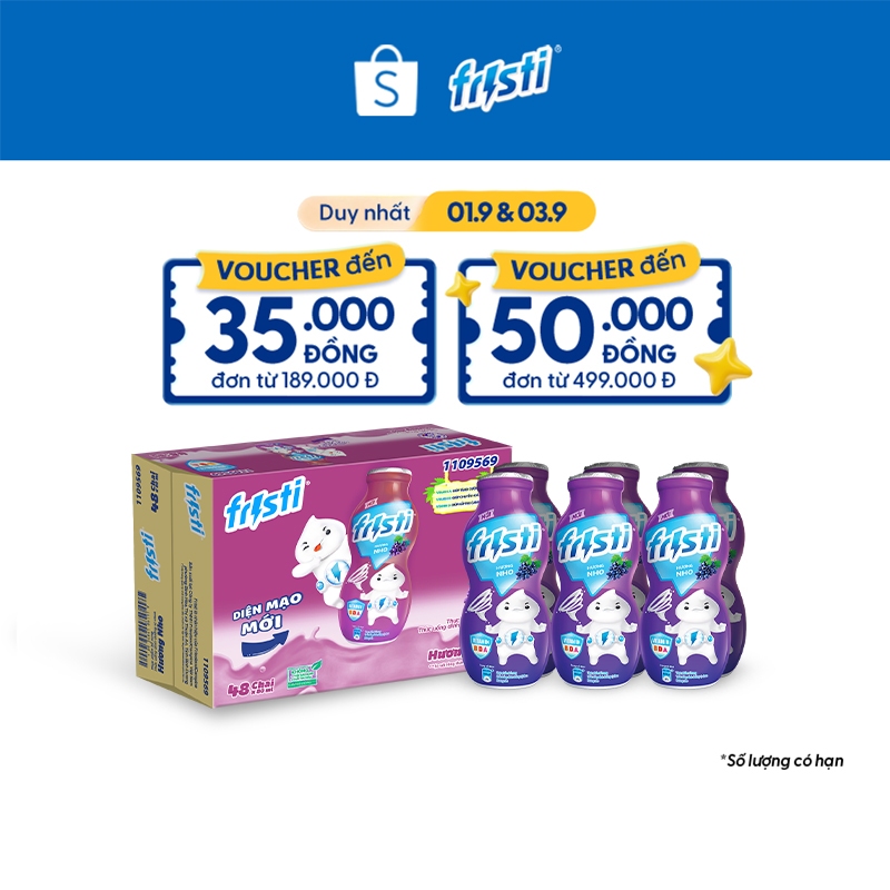 Thùng Fristi Hương Nho 48x80ml
