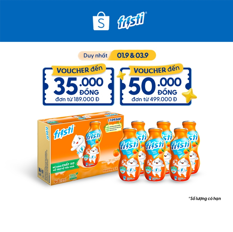 Thùng sữa chua uống Fristi hương cam 48x80ml
