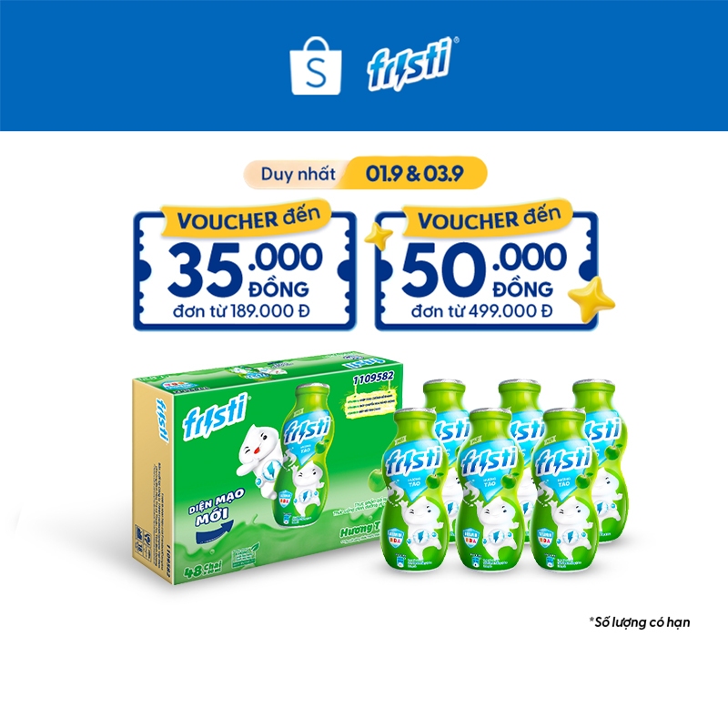 Thùng Sữa Chua Uống Fristi Hương Táo 48x80ml