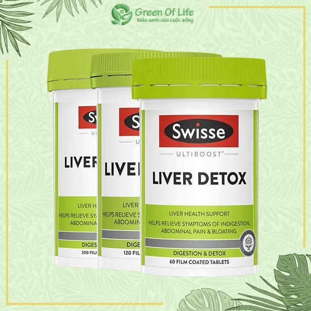 GREENOFLIFE - Viên uống Liver Detox Úc Swisse Ultiboost thải độc gan 60-120-200 viên