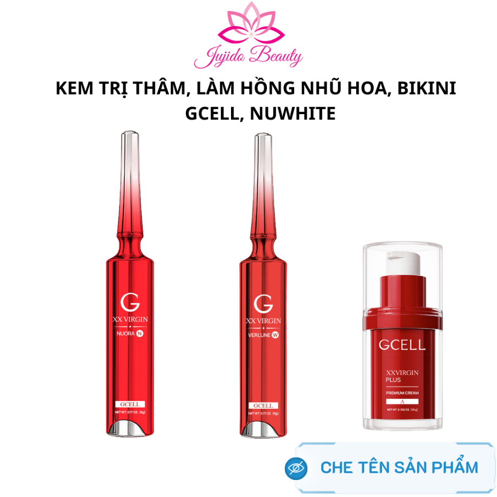 Kem Hồng Nhũ Hoa Gcell XXVIRGIN N1 5ml Hàn Quốc, Vùng Kín W, Nách Bẹn Mông A, Môi L1 làm Hồng Tự Nhi