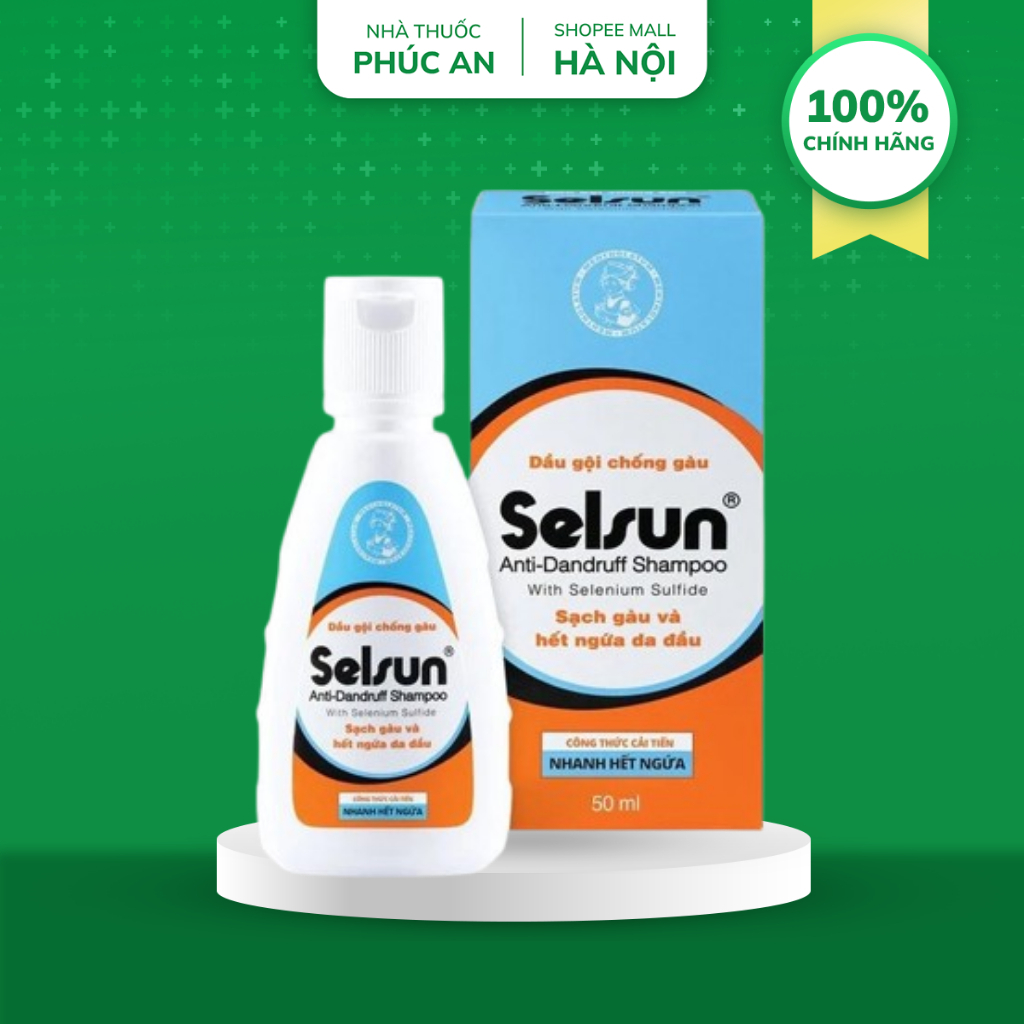 Dầu gội Selsun chống gàu, sạch gàu & hết ngứa da đầu Selsun Anti-Dandruff Shampoo 50ml - 100ml - 250
