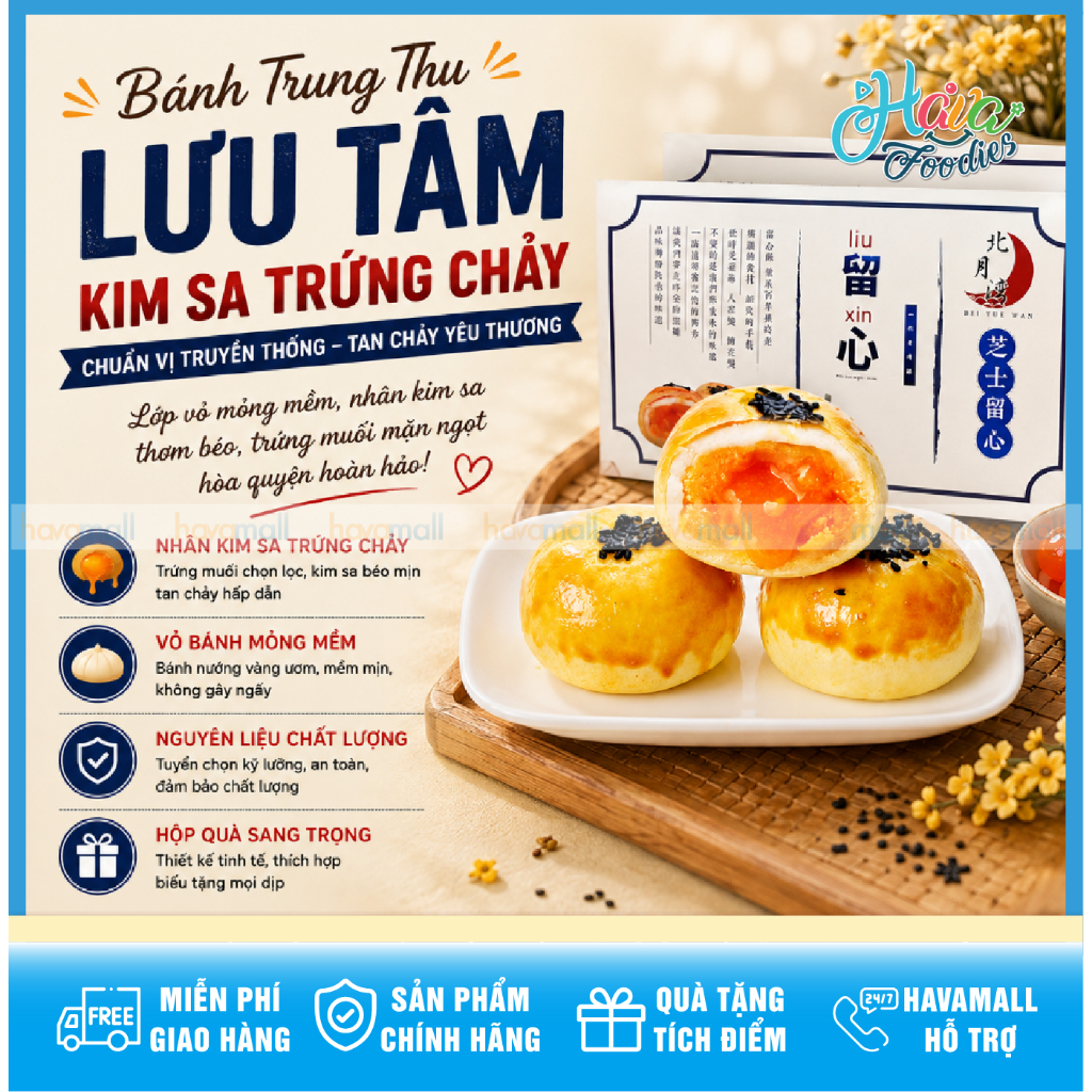 Bánh Ngàn Lớp Nhân Mochi Custard Trứng Muối Chảy – Salted Egg Yolk Lava Custard Pastry