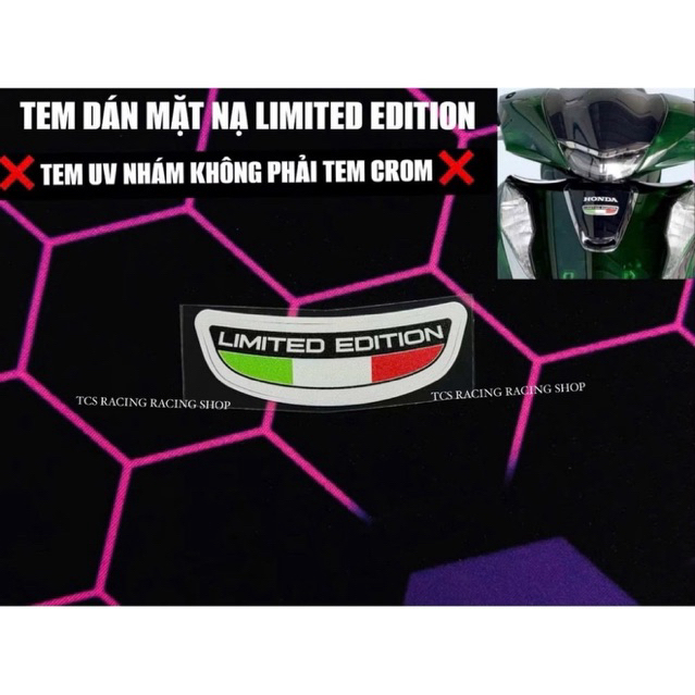 [ 1 TEM ] TEM DECAL LIMITED EDITION CỜ Ý ITALY🇮🇹 DÁN MÂT NẠ SH 2020 - 2026