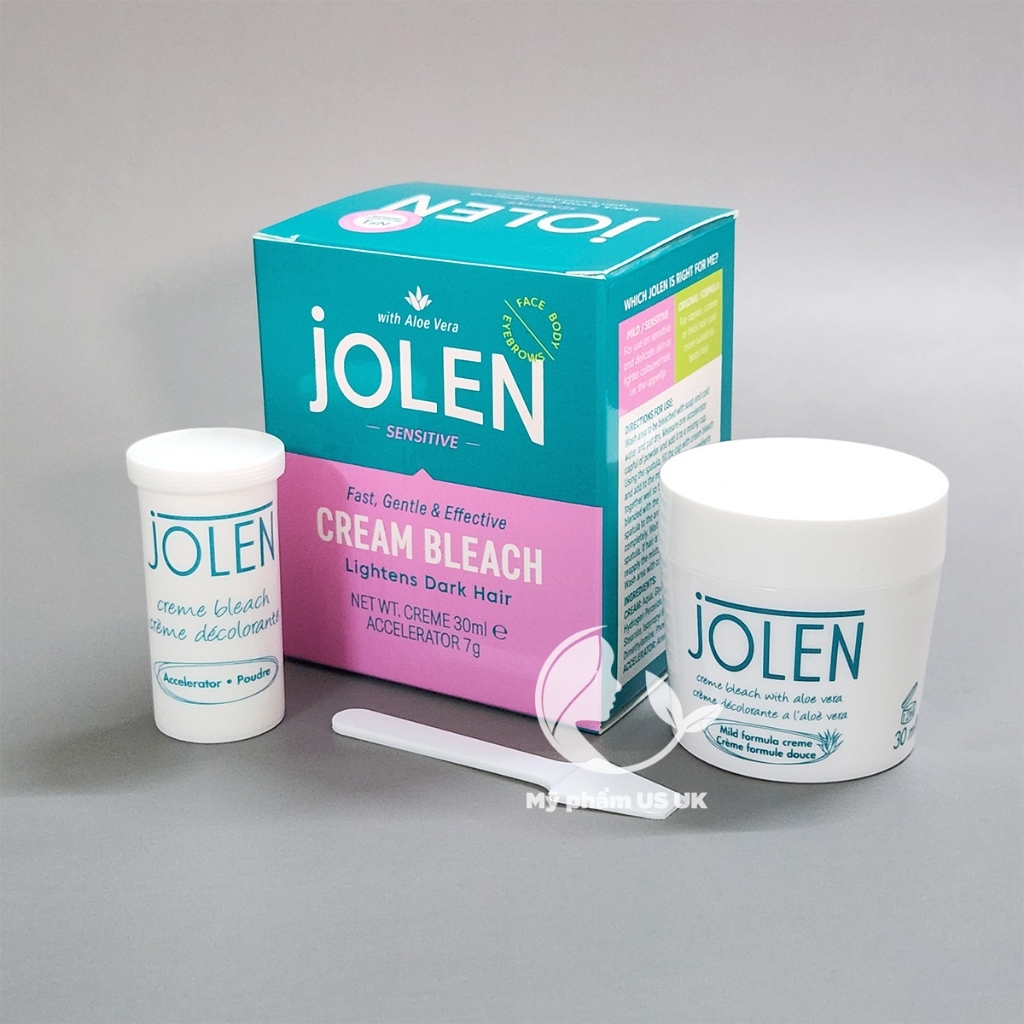 Kem nhạt màu lông Jolen Creme Bleach 30ml UK Sensitive dịu nhẹ cho da nhạy cảm