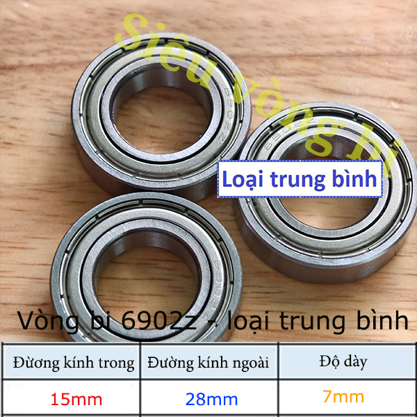 [ Loại trung bình] Vòng bi - bạc đạn mã 6902z KT 15x27x7mm - Hàng OEM Trung Quốc