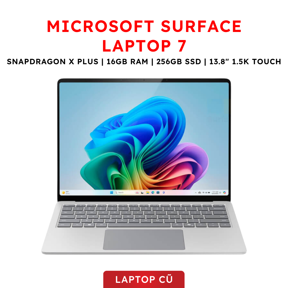 MICROSOFT SURFACE LAPTOP 7 | SNAPDRAGON X PLUS | 16GB RAM | 256GB SSD | 13.8" 1.5K TOUCH
