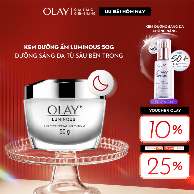Kem Dưỡng Ẩm OLAY LUMINOUS Ban Đêm Sáng Da 50G