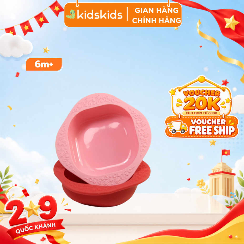 Bộ 2 Bát Ăn Dặm Silicon Cho Bé Marcus & Marcus - Marcus & Pokey (Set 2 Cái)