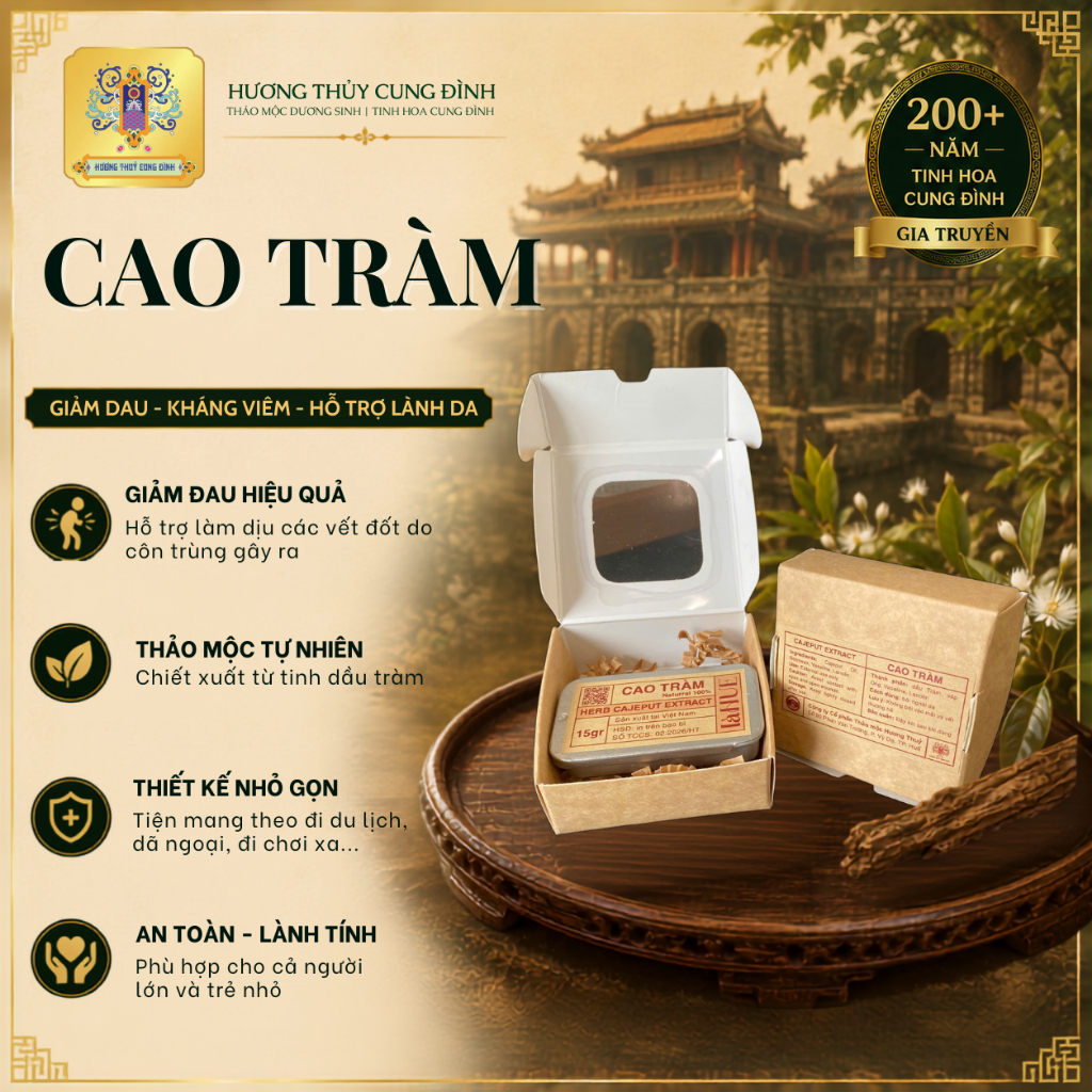 Cao Tràm trà dã ngoại | Thảo mộc làHUE | Hương Thuỷ Cung đình | Cao tràm thiên nhiên 15gr