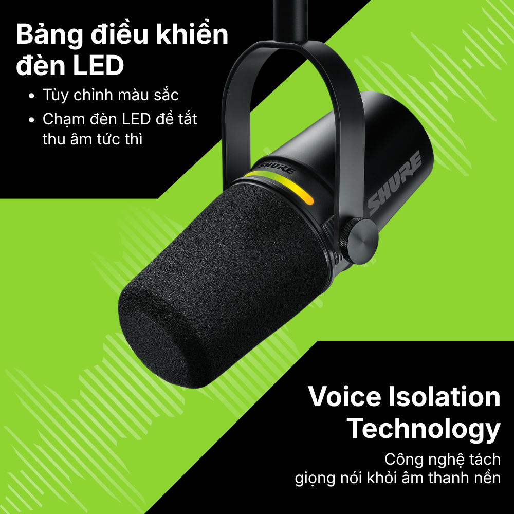 Bộ Micro Thu Am Shure MV7i/MV7+ Kit Chuyên Podcast (Cổng USB & XLR) - Bảo Hành 24 Tháng HACOM PC
