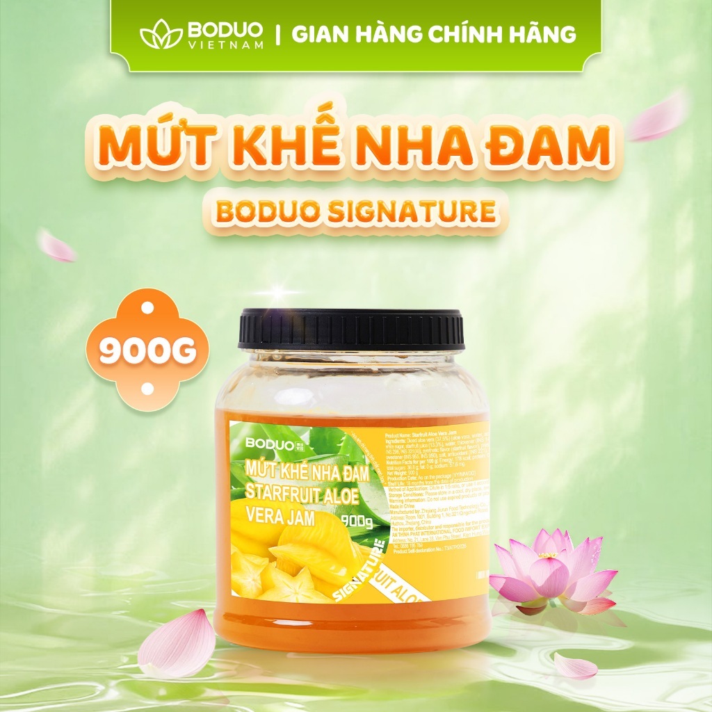 Mứt Pha Chế Boduo Signature Khế Nha Đam 900g