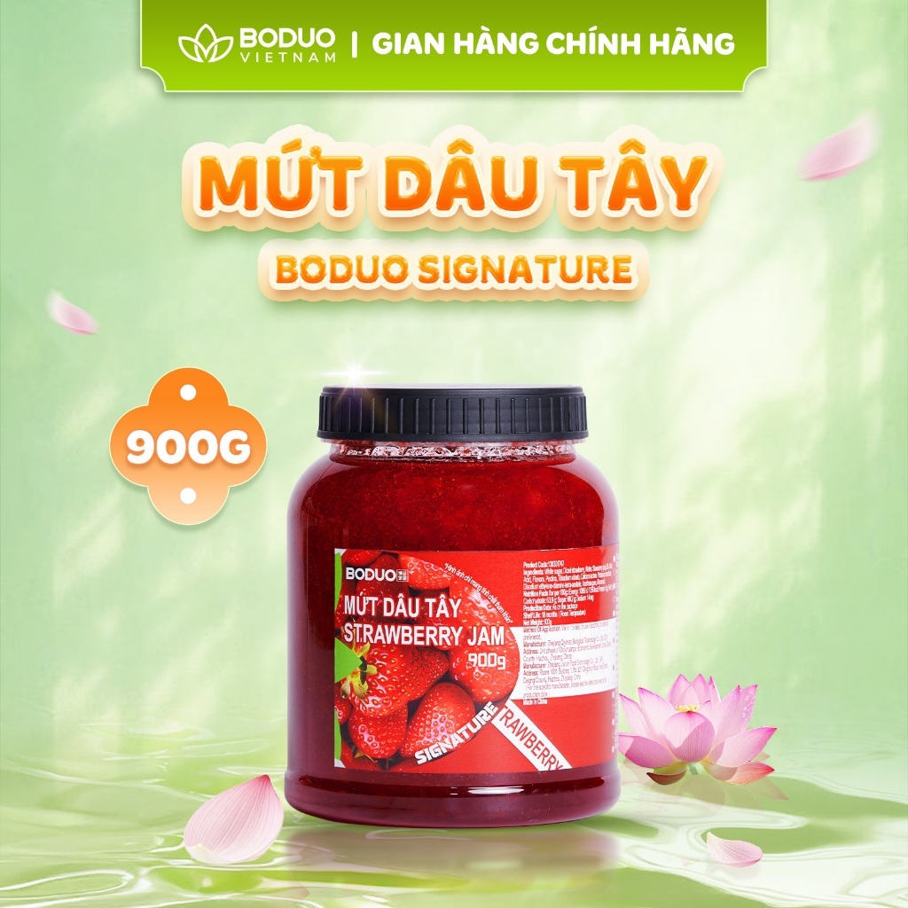 Mứt Pha Chế Boduo Signature Dâu Tây 900g