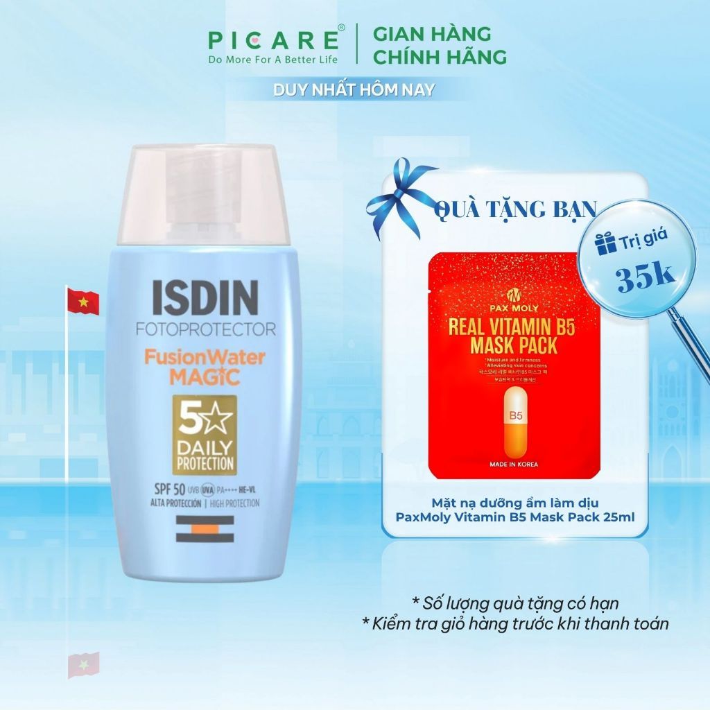 Sữa chống nắng kiểm soát dầu nhờn ISDIN Oil Control Fotoprotector Fusion Water Magic SPF50 50ml