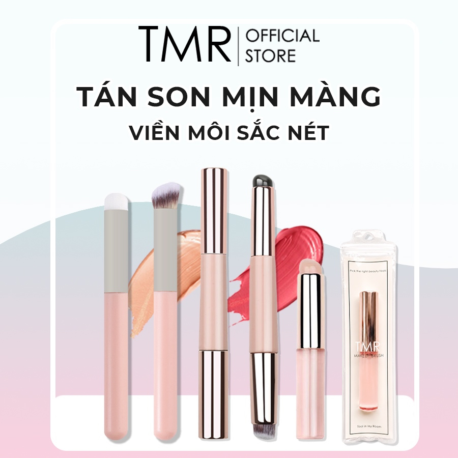Cọ Môi Che Khuyết Điểm Đa Năng Rosé TMR Cọ đầu tròn màu hồng linh hoạt tán son che khuyết điểm