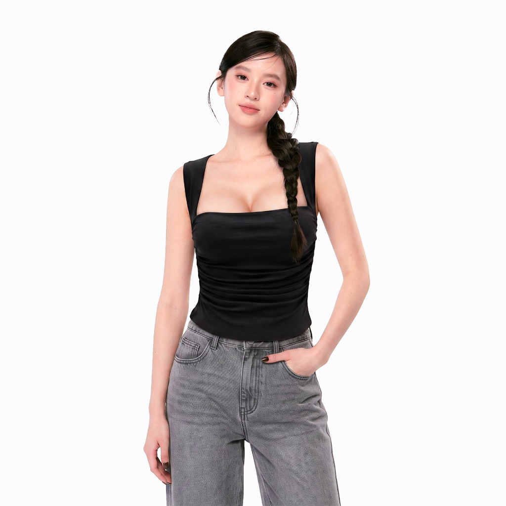 Áo Sát Nách Cúp Ngực Nhún Eo DaaLaa Store Viền Vai Nhỏ Nữ Tính A51449