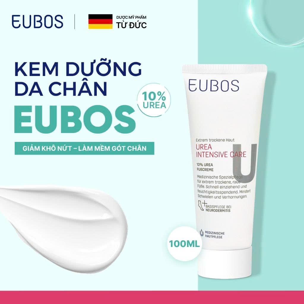 [CHÍNH HÃNG ĐỘC QUYỀN] Kem Dưỡng Da Chân, Giảm Nứt Gót EUBOS 10% UREA Dưỡng Ẩm, Giảm Khô Nứt