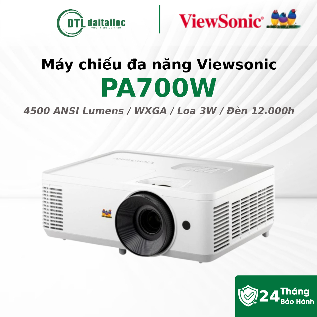 Máy Chiếu ViewSonic PA700W Đa Năng 4500 Lumens Sáng Rõ WXGA | Chính Hãng | Bảo Hành 24 Tháng