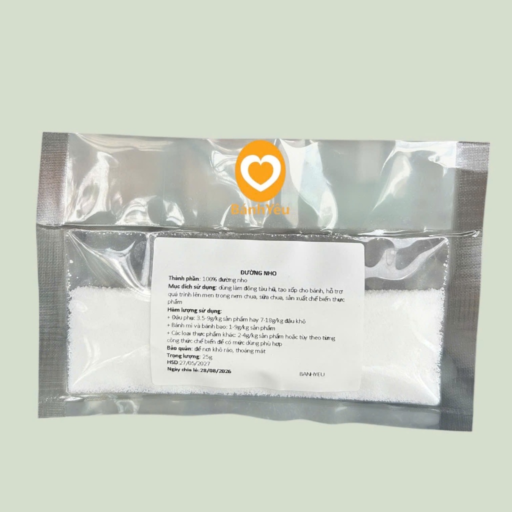 🍇 ĐƯỜNG NHO CHIA 25G / 100G /Làm đậu phụ món tráng miệng