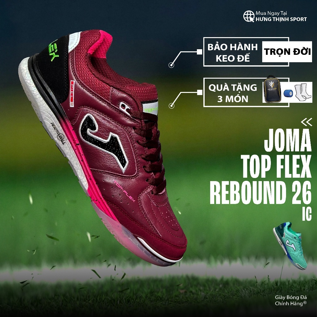 [CHÍNH HÃNG] Giày Đá Bóng / Giày Đá Banh JOMA TOP FLEX REBOUND 26 | IC Sân Futsal Trong Nhà | Bảo Hà