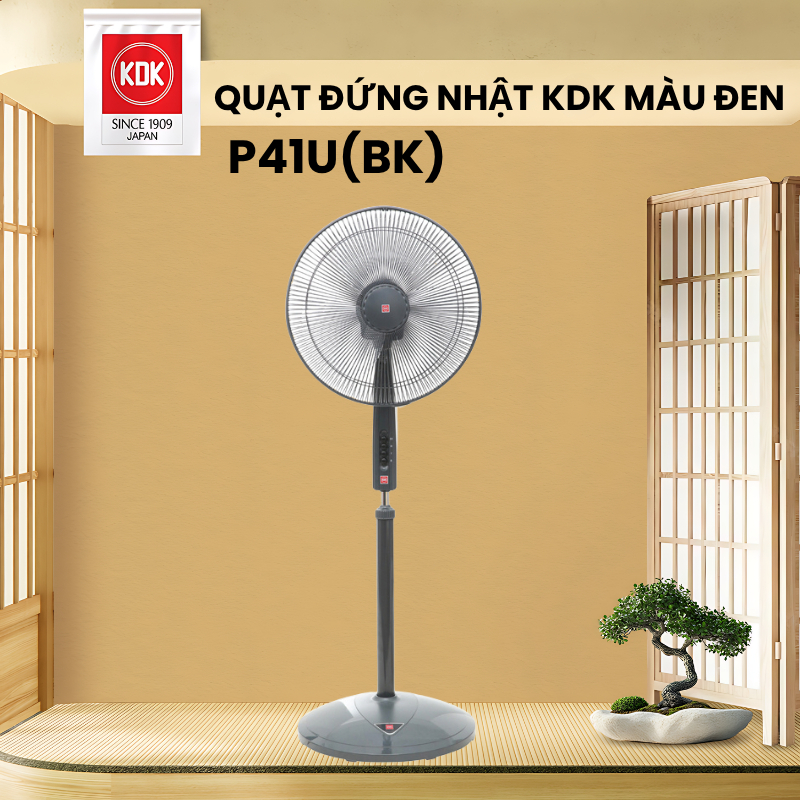Quạt Nhật đứng KDK P41U(BK)  màu Đen - Bảo Hành Chính Hãng 2 Năm
