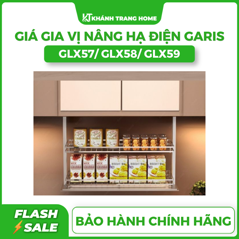 Giá gia vị nâng hạ GARIS GLX57/GLX58/GLX59 chính hãng, cảm biến thông minh - Khánh Trang Home