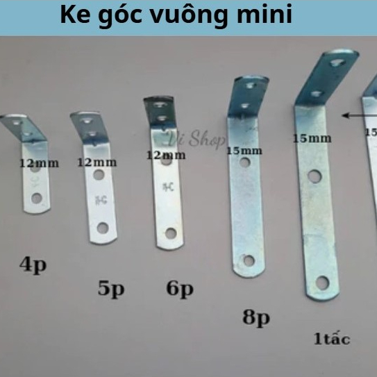 [ Cục 10 cái] Ke góc vuông mini, ke chứ L. Bát Giá Đỡ Ke Góc Vuông Mạ Kẽm.