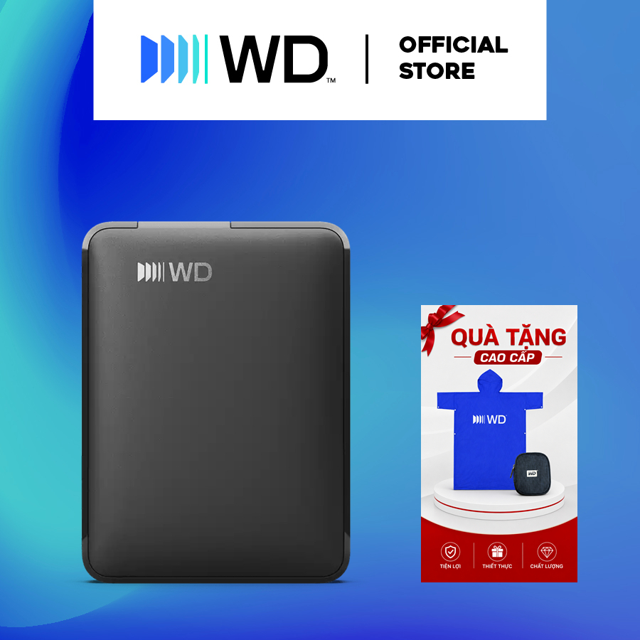 [Vừa ra mắt] Ổ cứng di động HDD Western Digital WD Elements Portable, USB-C, Tương thích ĐT/Laptop/M