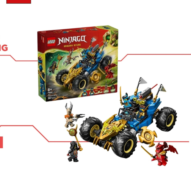Bộ Mô Hình Xe Biến Hình Của Jay LEGO NINJAGO #71856