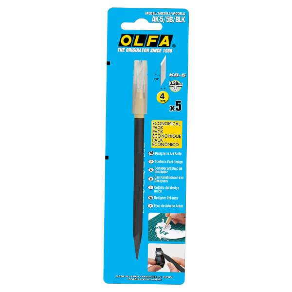 OLFA AK- 5/5B (BLK) | Dao trổ nghệ thuật kèm 05 lưỡi (option màu)