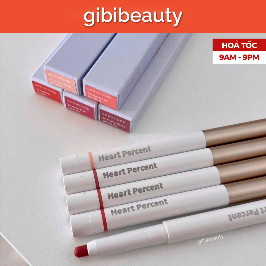 Chì kẻ môi HEART PERCENT 4 in 1 Multi Lip Pencil