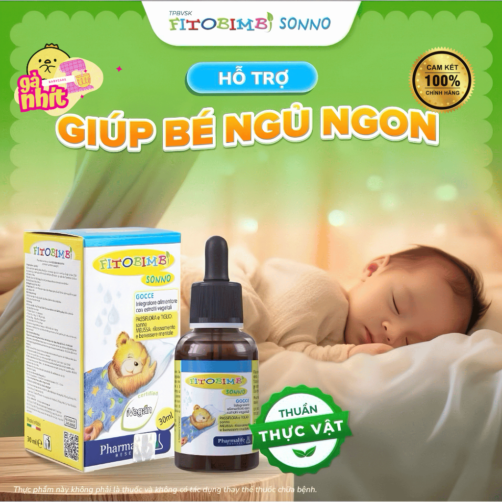 Fitobimbi Sonno – Bé ngủ ngon suốt đêm, không quấy khóc, giấc ngủ an lành