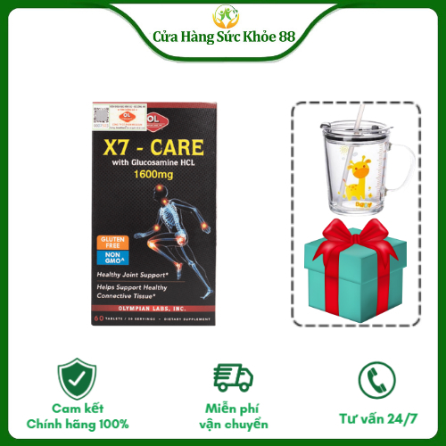 Viên Uống Xương Sụn Khớp Olympian Labs X7 Care - Bổ Sung Collagen, Glucosamine - Hộp 60 Viên