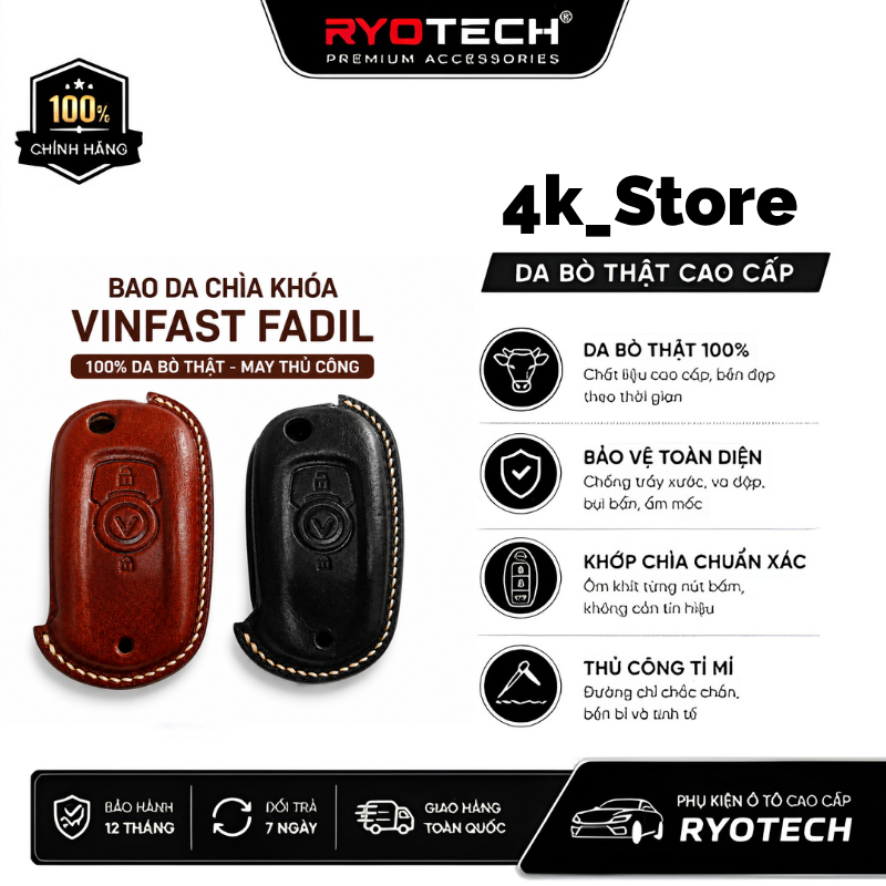 Bọc Chìa Khoá Fadil 💎Da Thật 100%💎 Ốp Chìa Khoá  Lux A Lux SA Bao Da Vinfast [Xưởng Sx] MYXE STORE