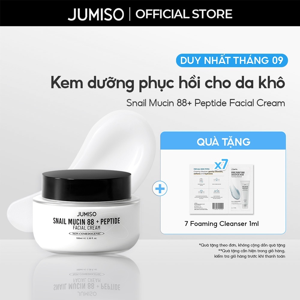 Kem Phục Hồi Jumiso Snail Mucin 88 + Peptide Facial Cream 100ml