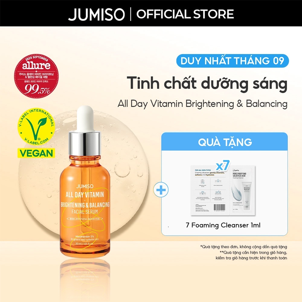 Serum Dưỡng Sáng Mờ Thâm Jumiso All Day Vitamin Brightening & Balancing Serum 30ml