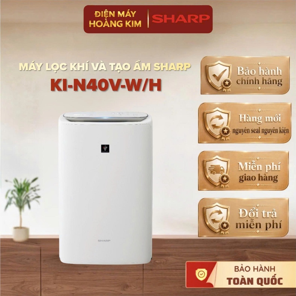 Máy lọc khí và tạo ẩm Sharp KI-N40V-W/H Chính Hãng Bảo Hành