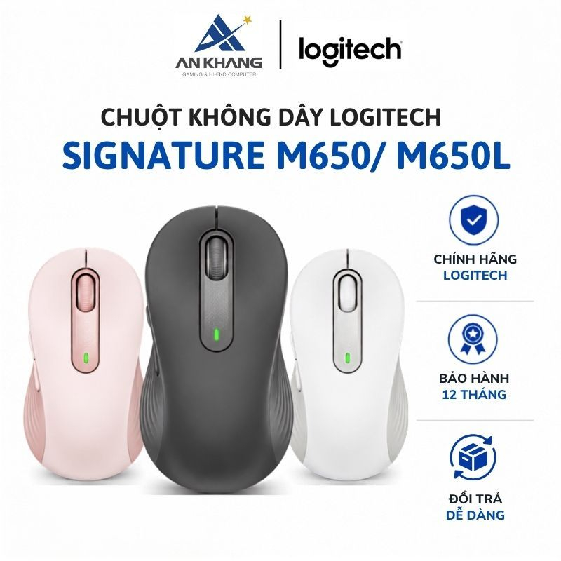 Chuột không dây Logitech M650/ M650L Signature Silent Wireless| SilentTouch | Bluetooth / Wireless C