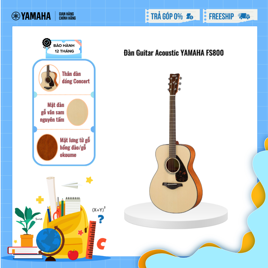 Đàn Acoustic Guitar Yamaha FS800