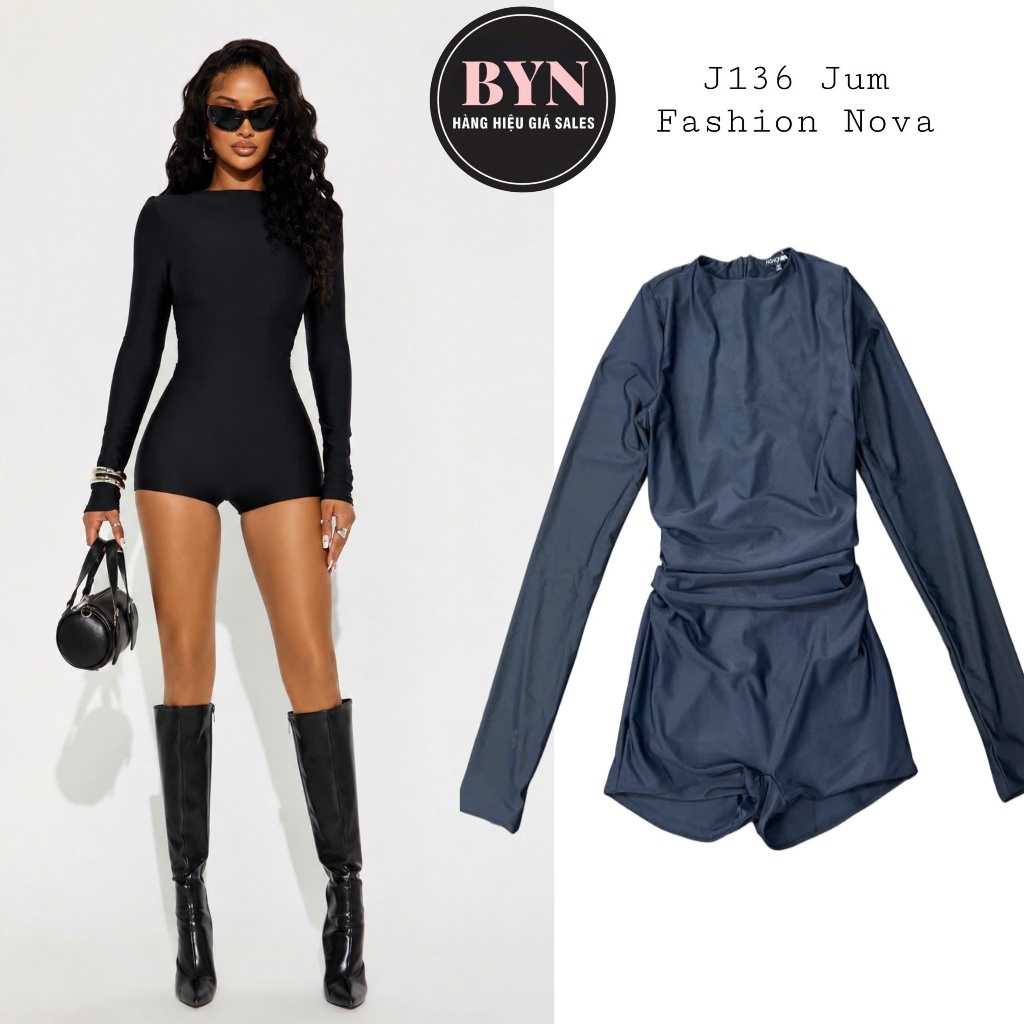 J136 Jum short 2 lớp tay dài fashion nova